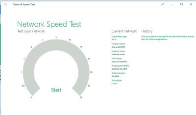 Тест скорости сети Microsoft