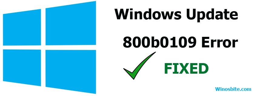 Установка обновлений windows 7 код ошибки 800b0109