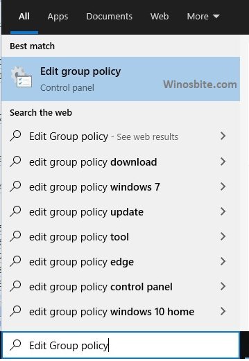 Edit Group Policy